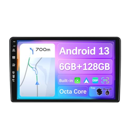 BXLIYER - [6G+128G] - Android 13 - Autoradio für Benz W209-W203 W168 ML W163 W463 Viano W639 - Kabellos CarPlay/Android Auto - Kamera + MIC - IPS 9 Zoll 2 Din - DAB Lenkradsteuerung Fast-Boot 360-CAM von BXLIYER