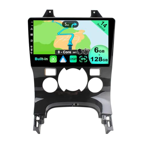 BXLIYER - 6G+128G - Android 13 IPS Autoradio Passt für Peugeot 3008 (2013-2018) - Kabellos CarPlay/Android Auto/DSP - LED Kamera & MIC - 9 Zoll 2 Din - DAB Lenkradsteuerung Fast-Boot 360-Kamera WiFi von BXLIYER