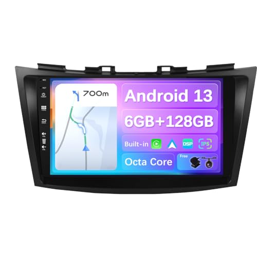 BXLIYER - 6G+128G - Android 13 IPS Autoradio Passt für Suzuki Swift/Ertiga (2011-2017) - Kabellos CarPlay/Android Auto/DSP - Kamera & MIC - 9 Zoll 2 Din - DAB Lenkradsteuerung Fast-Boot 360-Kamera von BXLIYER