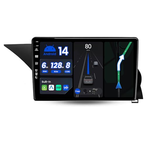 BXLIYER - 6G+128G - Android 14 IPS Autoradio Passt für Benz GLK-Class X204 (2012-2015) - Kabellos CarPlay/Android Auto/DSP - LED Kamera & MIC - 9 Zoll 2 Din - DAB Lenkradsteuerung Fast-boot 360-Kamera von BXLIYER