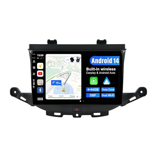 BXLIYER Android 12 IPS Autoradio Passt für Vauxhall Astra K/Buick Verano GS (2016-2020) - 4G+64G - Eingebaut DSP/Carplay/Android Auto - Kamera + MIC - 9 Zoll 2 Din - SWC DAB 360-Camera Fast-Boot von BXLIYER