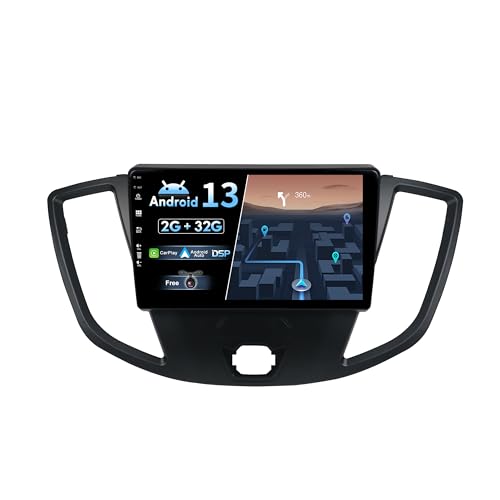BXLIYER Android 13 Autoradio Passt für Ford Transit Tourneo Custom (2013-2019) - Kabellos Carplay/Android Auto - Kamera KOSTENLOS - 2G+32G - IPS 9 Zoll 2 Din - DAB Lenkradsteuerung Fast-Boot WiFi von BXLIYER