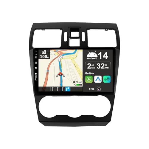 BXLIYER Android 14 Autoradio für Subaru Forester/XV/WRX 2013-2018 Sat Nav - Kabellos CarPlay + Android Auto - Rückfahrkamera - 2G+32G - IPS 9 Zoll 2 Din - DAB Lenkradsteuerung Dual Band WiFi Bluetooth BXLIYER Android 14 Autoradio für Subaru Forester/XV/WRX 2013-2018 Sat Nav - Kabellos CarPlay + Android Auto - Rückfahrkamera - 2G+32G - IPS 9 Zoll 2 Din - DAB Lenkradsteuerung Dual Band WiFi Bluetooth von BXLIYER