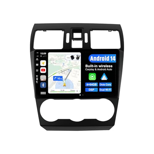 BXLIYER Android 14 IPS Autoradio für Subaru Forester/XV/WRX 2013-2018 - 4G+64G - Eingebaut DSP/Carplay/Android Auto - LED Kamera + MIC - 9 Zoll 2 Din - Lenkradsteuerung Dual Band WiFi DAB 360-CAM BXLIYER Android 14 IPS Autoradio für Subaru Forester/XV/WRX 2013-2018 - 4G+64G - Eingebaut DSP/Carplay/Android Auto - LED Kamera + MIC - 9 Zoll 2 Din - Lenkradsteuerung Dual Band WiFi DAB 360-CAM von BXLIYER
