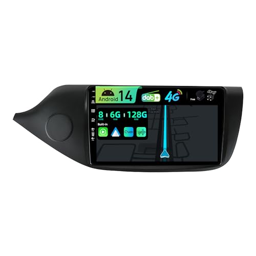 BXLIYER | Eingebaut 4G LTE & DAB | Android 14 QLED Autoradio für Kia CEE'd CEED JD (2012-2018) | 6G+128G | Carplay Android Auto | Kamera + MIC | Dual Band WiFi Lenkradsteuerung | 9 Zoll 8-Core 2 Din von BXLIYER