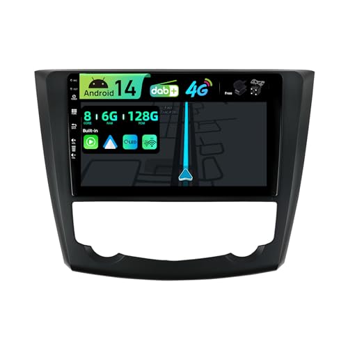 BXLIYER | Eingebaut 4G & DAB | Android 14 QLED Autoradio für Renault Kadjar (2015-2019) |6G+128G | Carplay & Android Auto | Kamera + MIC | Dual Band WiFi Lenkradsteuerung DSP | 9 Zoll Octa-Core 2 Din von BXLIYER
