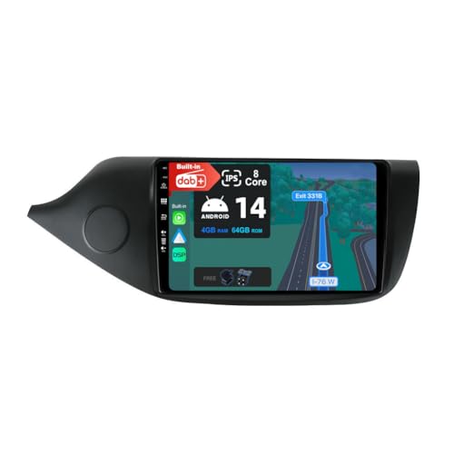 BXLIYER - [Eingebaut DAB] - Android 13 IPS Autoradio für Kia CEE'd CEED JD (2012-2018) - Kabellos Carplay/Android Auto - 4G+64G - Kamera + MIC - 9 Zoll 2 Din - Lenkradsteuerung Fast-Boot 360-CAM WiFi von BXLIYER