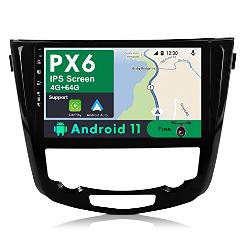 BXLIYER PX6 Android 11 IPS Autoradio für Nissan X-Trail Qashqai J11 Rouge(2014-2018) - 4G+64G - Rückfahrkamera KOSTENLOS - 2 Din 10.1 Zoll - DAB Lenkradsteuerung CarPlay Android Auto HDMI 4K-Video AHD von BXLIYER
