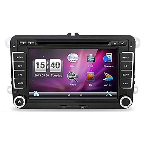 JOYX Wince 6.0 Autoradio Passt für VW Passat/Golf/Skoda/Seat - GPS 2 Din - Rückfahrkamera Canbus KOSTENLOS - 7 Zoll - Unterstützen Bluetooth USB CD/DVD Lenkradsteuerung RDS -Mit 8 GB Kartenkarte von BXLIYER