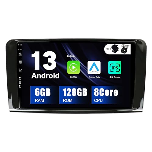 SXAUTO - 6G+128G - Android 12 IPS Autoradio für Benz GL ML Class W164 X164 ML350 ML450 ML500 GL320 GL450 - Eingebaut Carplay/Android Auto - Kamera + MIC - DAB SWC Fast-Boot 360-CAM WiFi 2 Din 9 Zoll von BXLIYER