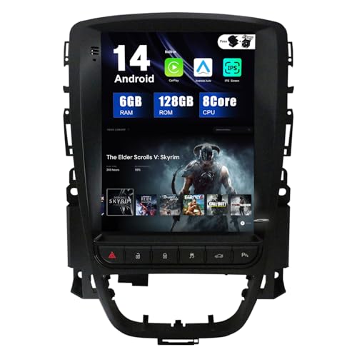 SXAUTO - 6G+128G - Android 13 IPS Autoradio für Opel Vauxhall Astra J Buick Excelle XT GT (2006-2016) - Eingebaut Carplay/Android Auto - Kamera + MIC - DAB SWC Fast-Boot 360-CAM WiFi - 2 Din 9.7 Zoll von BXLIYER