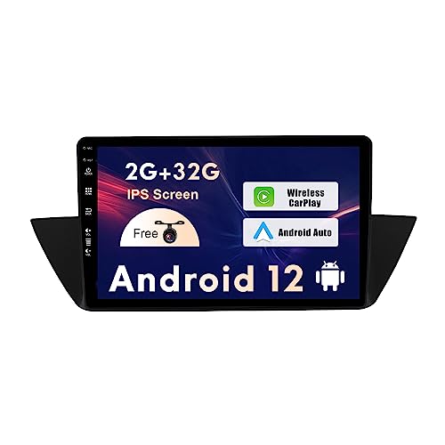 SXAUTO Android 12 IPS Autoradio für BMW X1 E84 (2009-2015) - Eingebaut CarPlay/Android Auto - Rückfahrkamera KOSTENLOS - 2G+32G - Lenkradsteuerung DAB Fast-Boot WiFi Bluetooth - 2 Din 10.1 Zoll von BXLIYER