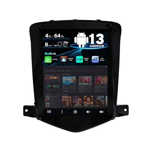 SXAUTO Android 12 IPS Autoradio für Chevrolet Cruze (2006-2015) - Eingebaut Carplay/Android Auto/DSP - LED Kamera + MIC - 4G+64G - DAB 360-CAM Lenkradsteuerung Fast-Boot AHD WiFi - 2 Din 9.7 Zoll von BXLIYER