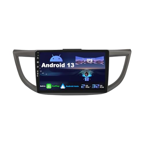 SXAUTO Android 12 IPS Autoradio für Honda CRV (2012-2016) - Eingebaut CarPlay/Android Auto - Rückfahrkamera KOSTENLOS - 2G+32G - Lenkradsteuerung DAB Fast-Boot WiFi DSP - 2 Din 10.1 Zoll von BXLIYER