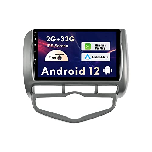 SXAUTO Android 12 IPS Autoradio für Honda Fit/City/Jazz (2002-2007) - Eingebaut CarPlay/Android Auto - Rückfahrkamera KOSTENLOS - 2G+32G - Lenkradsteuerung DAB Fast-Boot WiFi DSP - 2 Din 9 Zoll von BXLIYER