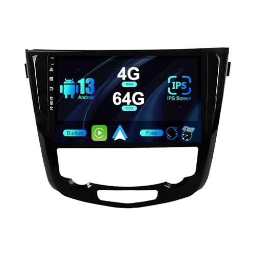 SXAUTO Android 12 IPS Autoradio für Nissan X-Trail Qashqai J11 Rouge(2014-2018) - Eingebaut Carplay/Android Auto - LED Kamera + MIC - 4G+64G - DAB 360-CAM Lenkradsteuerung Fast-Boot - 2 Din 10.1 Zoll von BXLIYER