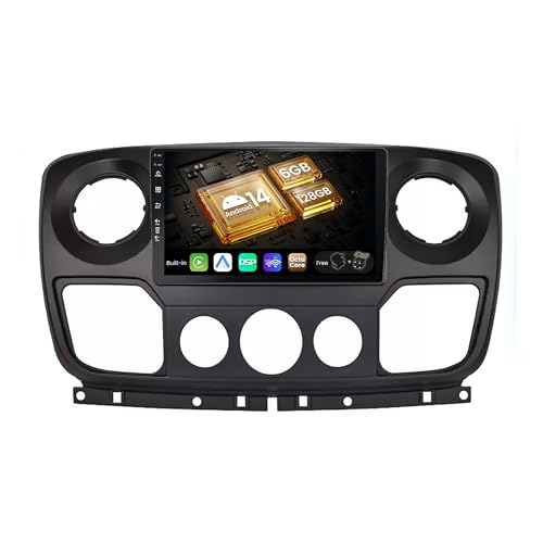 SXAUTO Android 14-6G+128G - Autoradio für Renault Master/OPEL Movano/Nissan NV400 (2010-2021) - Wireless CarPlay Android Auto - Kamera + MIC - DAB Lenkradsteuerung Fast-Boot DSP - 2 Din 10.1 Zoll von BXLIYER