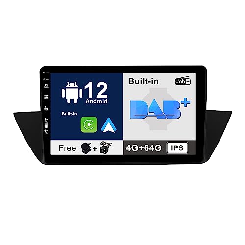 SXAUTO - Built-in DAB - Android 12 IPS Autoradio Passt für BMW X1 E84 (2009-2015) - Eingebaut Carplay/Android Auto/DSP - LED Kamera + MIC - 4G+64G - AHD 360-Camera SWC Fast-boot WIFI - 2 Din 10.1 Zoll von BXLIYER