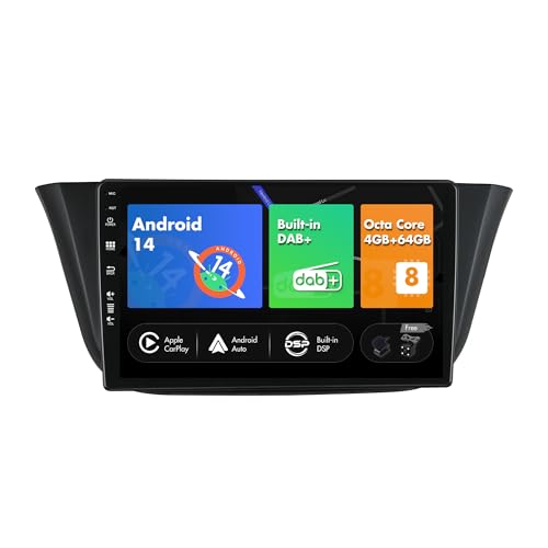 SXAUTO - Built-in DAB - Android 14 IPS Autoradio für Iveco Daily VI (2014-2021) - Eingebaut Carplay/Android Auto - LED Kamera + MIC - 4G+64G - 360-CAM Lenkradsteuerung Fast-Boot WiFi - 2 Din 9 Zoll von BXLIYER