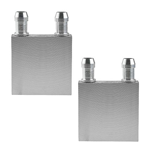 bxqinlenx Aluminium Wasserkühlung Block für CPU Grafikkarte Kühler Kühlkörper 41 x 40,5 x 11,8 mm weiß (2P) von BXQINLENX