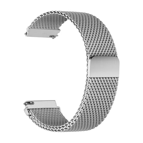 Milanaise Metall Armband für Samsung Galaxy Watch 7/6/5/4 44mm 40mm/Watch 4 6 Classic 47mm 43mm 46mm 42mm/5 Pro/3 41mm/FE Herren/Damen,Uhrenarmband 20mm Edelstahl Magnet Band für Garmin Vivoactive 5/3 von BXUXOHS