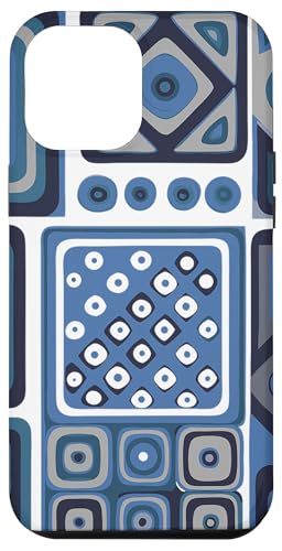 Geometrische Quadrate, blau und weiß, mediterranes Muster Hülle für iPhone 12 Pro Max Geometrische Quadrate, blau und weiß, mediterranes Muster Hülle für iPhone 12 Pro Max von BY CRADOX CREATIVE