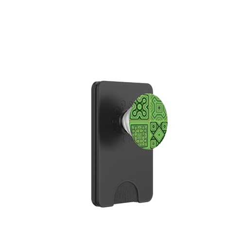 Geometrische Quadrate, grünes mediterranes Muster PopSockets PopWallet für MagSafe Geometrische Quadrate, grünes mediterranes Muster PopSockets PopWallet für MagSafe von BY CRADOX CREATIVE