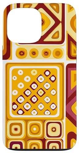 Geometrische Quadrate, orange und rot, mediterranes Muster Hülle für iPhone 13 Pro Max Geometrische Quadrate, orange und rot, mediterranes Muster Hülle für iPhone 13 Pro Max von BY CRADOX CREATIVE
