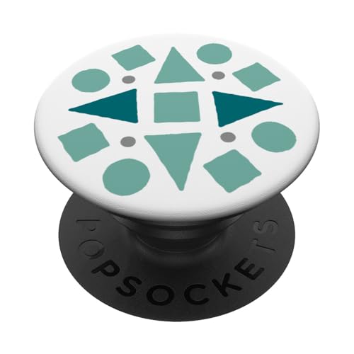Geometrische abstrakte Dreiecke, Kreise und Quadrate, Blaugrün PopSockets Klebender PopGrip Geometrische abstrakte Dreiecke, Kreise und Quadrate, Blaugrün PopSockets Klebender PopGrip von BY CRADOX CREATIVE