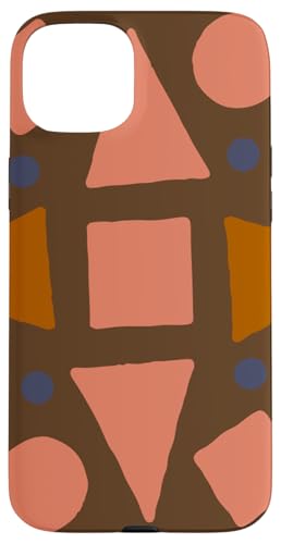 Geometrische abstrakte Dreiecke Kreise und Quadrate braun Hülle für iPhone 15 Plus Geometrische abstrakte Dreiecke Kreise und Quadrate braun Hülle für iPhone 15 Plus von BY CRADOX CREATIVE