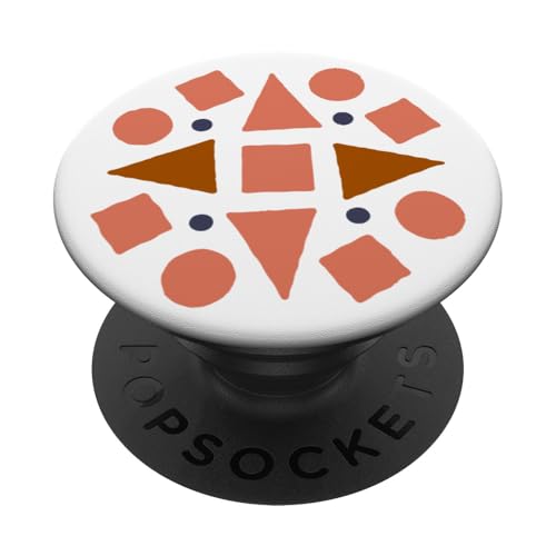 Geometrische abstrakte Dreiecke Kreise und Quadrate braun PopSockets Klebender PopGrip Geometrische abstrakte Dreiecke Kreise und Quadrate braun PopSockets Klebender PopGrip von BY CRADOX CREATIVE