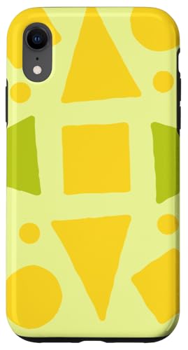 Geometrische abstrakte Dreiecke Kreise und Quadrate gelb Hülle für iPhone XR Geometrische abstrakte Dreiecke Kreise und Quadrate gelb Hülle für iPhone XR von BY CRADOX CREATIVE