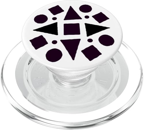 Geometrische abstrakte Dreiecke Kreise und Quadrate schwarz PopSockets PopGrip für MagSafe Geometrische abstrakte Dreiecke Kreise und Quadrate schwarz PopSockets PopGrip für MagSafe von BY CRADOX CREATIVE