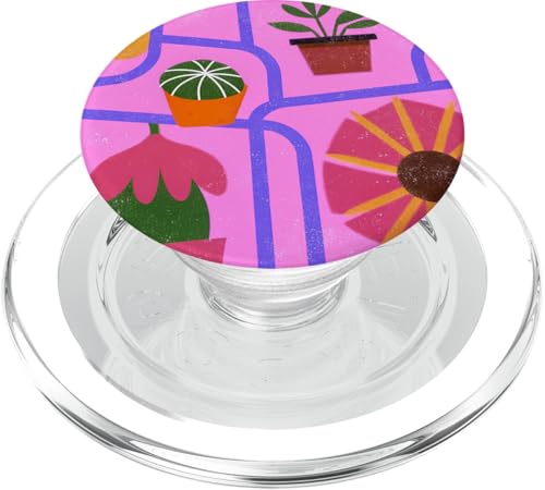 Geometrische abstrakte Retro-Kaktuspflanzen im südwestlichen Stil PopSockets PopGrip für MagSafe Geometrische abstrakte Retro-Kaktuspflanzen im südwestlichen Stil PopSockets PopGrip für MagSafe von BY CRADOX CREATIVE