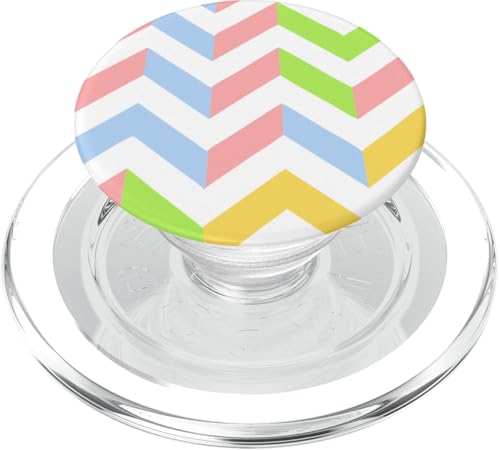 Geometrisches abstraktes Chevron-Muster, Pastellfarben PopSockets PopGrip für MagSafe Geometrisches abstraktes Chevron-Muster, Pastellfarben PopSockets PopGrip für MagSafe von BY CRADOX CREATIVE