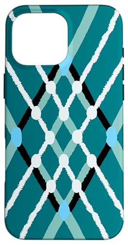 Geometrisches abstraktes Muster, Retro-Linie, Kunst, blaugrüne Kreuze Hülle für iPhone 16 Pro Max Geometrisches abstraktes Muster, Retro-Linie, Kunst, blaugrüne Kreuze Hülle für iPhone 16 Pro Max von BY CRADOX CREATIVE