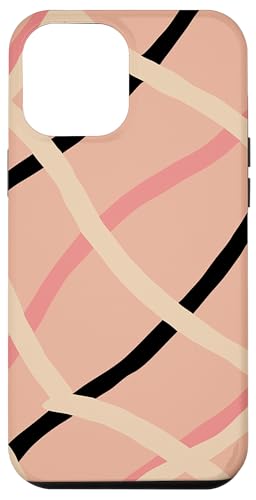 Geometrisches abstraktes Muster, Retro-Linie, weich, Aprikose, Schwarz Hülle für iPhone 12 Pro Max Geometrisches abstraktes Muster, Retro-Linie, weich, Aprikose, Schwarz Hülle für iPhone 12 Pro Max von BY CRADOX CREATIVE