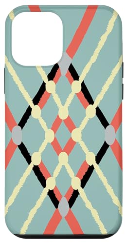 Geometrisches abstraktes Muster, Retro-Linie, weich, grün, orange Hülle für iPhone 12 mini von BY CRADOX CREATIVE