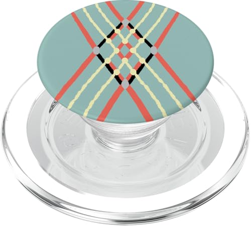 Geometrisches abstraktes Muster, Retro-Linie, weich, grün, orange PopSockets PopGrip für MagSafe Geometrisches abstraktes Muster, Retro-Linie, weich, grün, orange PopSockets PopGrip für MagSafe von BY CRADOX CREATIVE