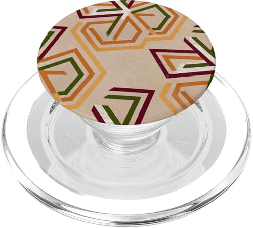 Geometrisches abstraktes Muster, braune, grüne und orangefarbene Dreiecke PopSockets PopGrip für MagSafe Geometrisches abstraktes Muster, braune, grüne und orangefarbene Dreiecke PopSockets PopGrip für MagSafe von BY CRADOX CREATIVE