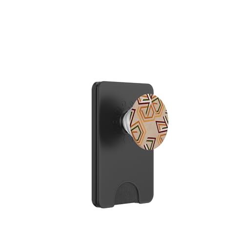 Geometrisches abstraktes Muster, braune, grüne und orangefarbene Dreiecke PopSockets PopWallet für MagSafe Geometrisches abstraktes Muster, braune, grüne und orangefarbene Dreiecke PopSockets PopWallet für MagSafe von BY CRADOX CREATIVE