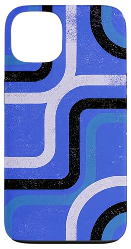 Geometrisches abstraktes Muster Retro Line Art Spritzer Blau Hülle für iPhone 13 Geometrisches abstraktes Muster Retro Line Art Spritzer Blau Hülle für iPhone 13 von BY CRADOX CREATIVE