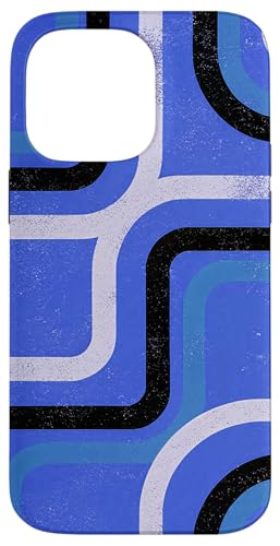 Geometrisches abstraktes Muster Retro Line Art Spritzer Blau Hülle für iPhone 14 Pro Max Geometrisches abstraktes Muster Retro Line Art Spritzer Blau Hülle für iPhone 14 Pro Max von BY CRADOX CREATIVE