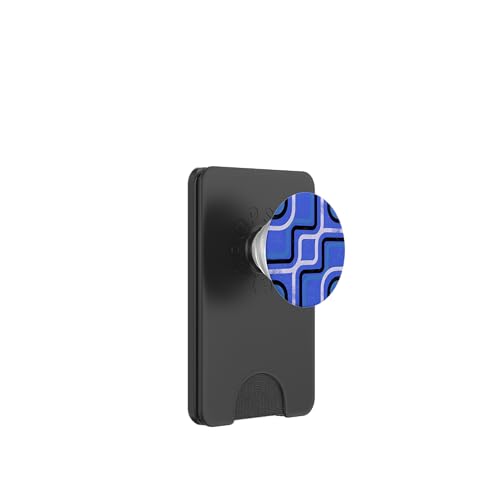 Geometrisches abstraktes Muster Retro Line Art Spritzer Blau PopSockets PopWallet für MagSafe Geometrisches abstraktes Muster Retro Line Art Spritzer Blau PopSockets PopWallet für MagSafe von BY CRADOX CREATIVE