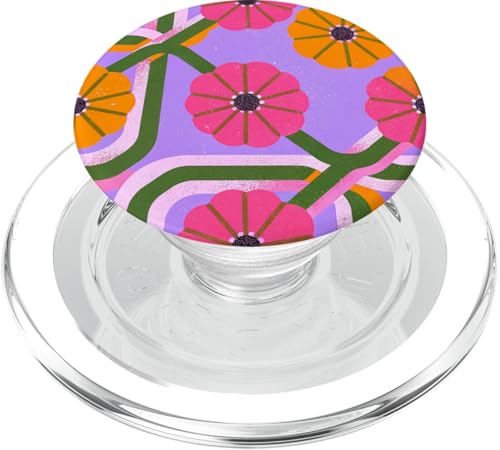Geometrisches abstraktes Muster Retro Line Art Spritzer Floral PopSockets PopGrip für MagSafe Geometrisches abstraktes Muster Retro Line Art Spritzer Floral PopSockets PopGrip für MagSafe von BY CRADOX CREATIVE