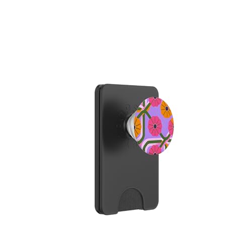 Geometrisches abstraktes Muster Retro Line Art Spritzer Floral PopSockets PopWallet für MagSafe Geometrisches abstraktes Muster Retro Line Art Spritzer Floral PopSockets PopWallet für MagSafe von BY CRADOX CREATIVE