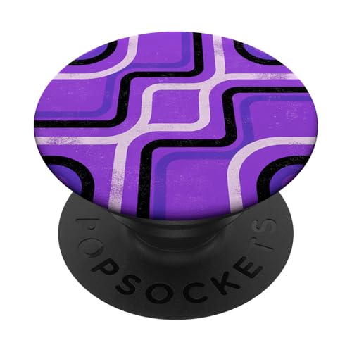Geometrisches abstraktes Muster Retro Line Art Spritzer Lila PopSockets Klebender PopGrip Geometrisches abstraktes Muster Retro Line Art Spritzer Lila PopSockets Klebender PopGrip von BY CRADOX CREATIVE