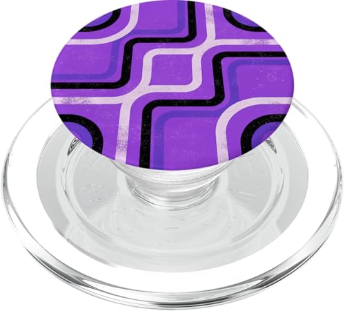 Geometrisches abstraktes Muster Retro Line Art Spritzer Lila PopSockets PopGrip für MagSafe Geometrisches abstraktes Muster Retro Line Art Spritzer Lila PopSockets PopGrip für MagSafe von BY CRADOX CREATIVE