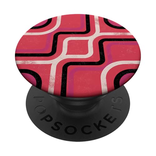 Geometrisches abstraktes Muster Retro Line Art Spritzer Rosa PopSockets Klebender PopGrip Geometrisches abstraktes Muster Retro Line Art Spritzer Rosa PopSockets Klebender PopGrip von BY CRADOX CREATIVE