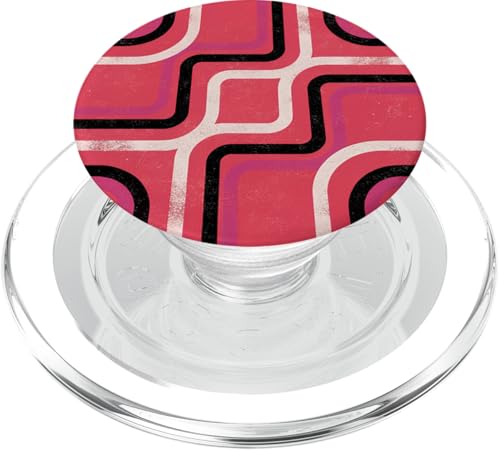 Geometrisches abstraktes Muster Retro Line Art Spritzer Rosa PopSockets PopGrip für MagSafe Geometrisches abstraktes Muster Retro Line Art Spritzer Rosa PopSockets PopGrip für MagSafe von BY CRADOX CREATIVE